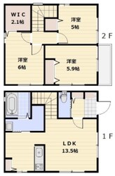 差間戸建て Bの物件間取画像